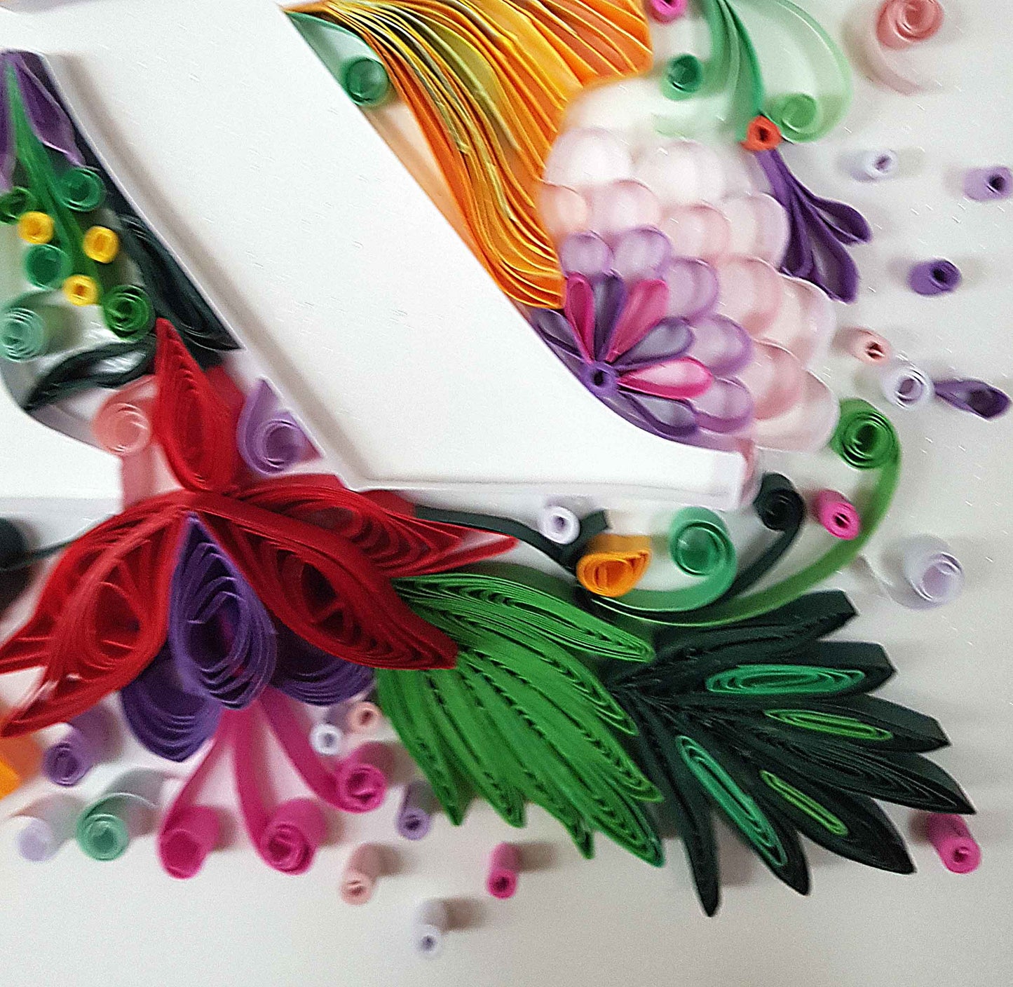 Tableau lettre R personnalisé – décoration chambre enfant en quilling 3D artisanale