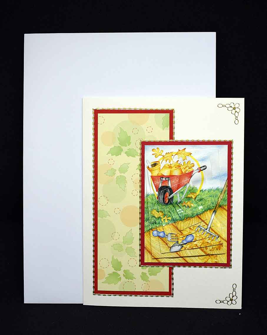 Carte pour départ à la retraite, Brouette en 3D