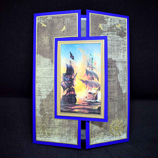 Carte marine aux bateaux de pirates