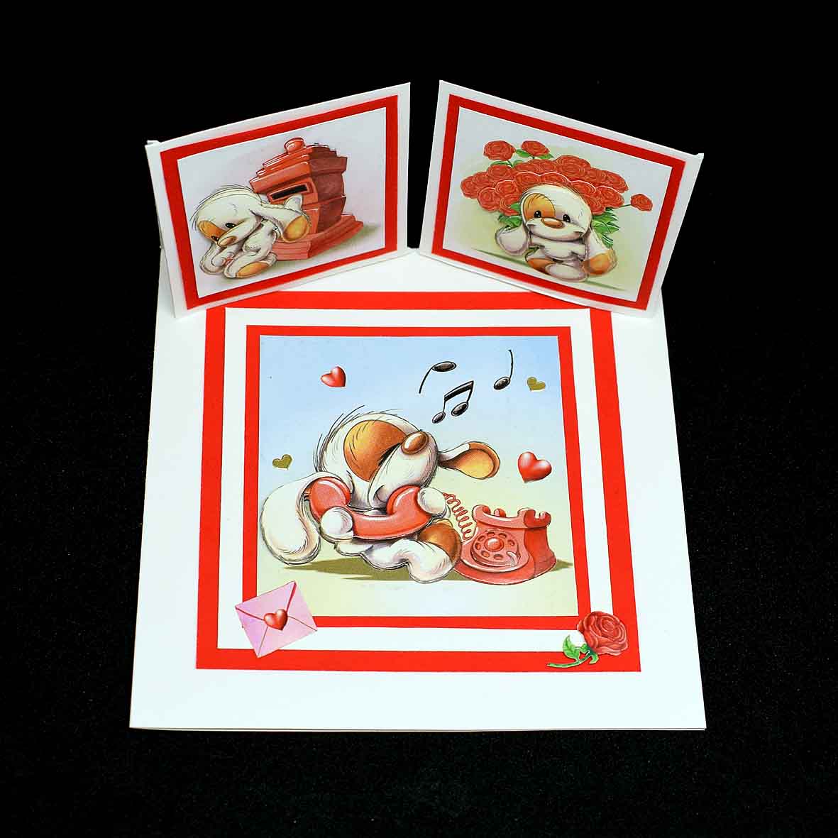 Carte pour Saint Valentin , Mylo amoureux en 3D