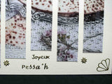 Carte pour fêtes juives, Joyeux Pessa'h,  pain azyme en patchwork