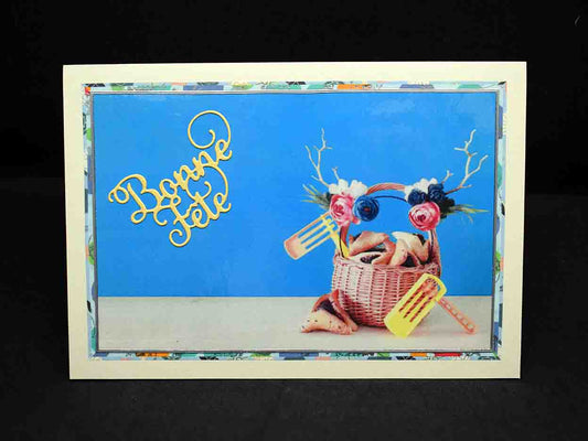 Carte de Pourim 3D – carte artisanale personnalisable fête juive