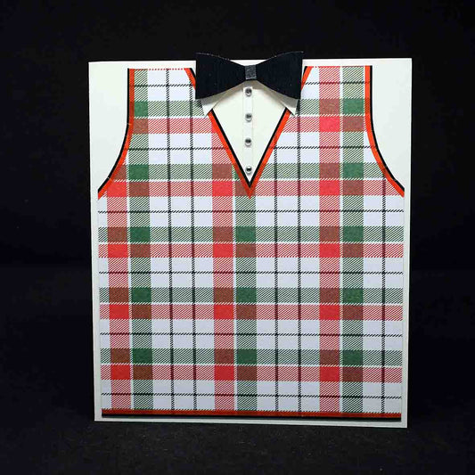 Carte d'anniversaire homme Chemise et pull - Carte artisanale personnalisable