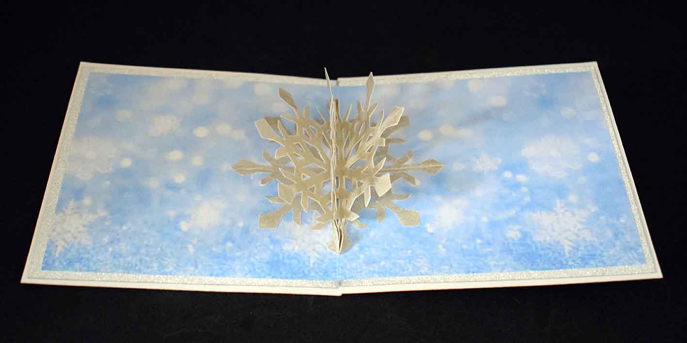 Carte de Noël en relief, flocon de neige en pop up