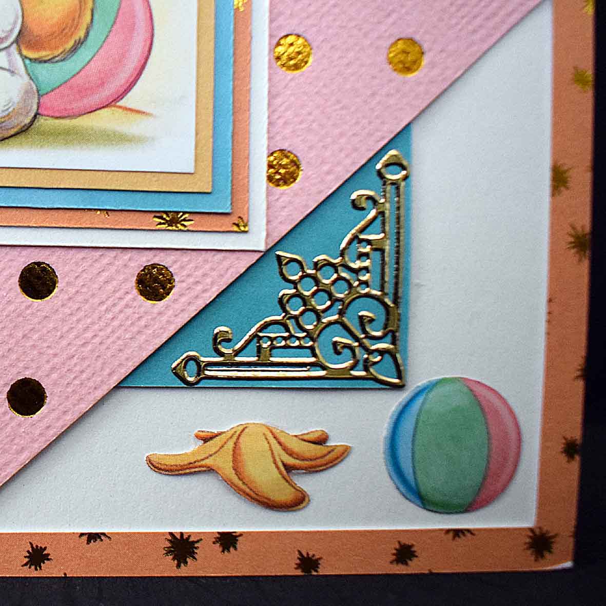 Carte marine "Mylo" fille à la plage en relief