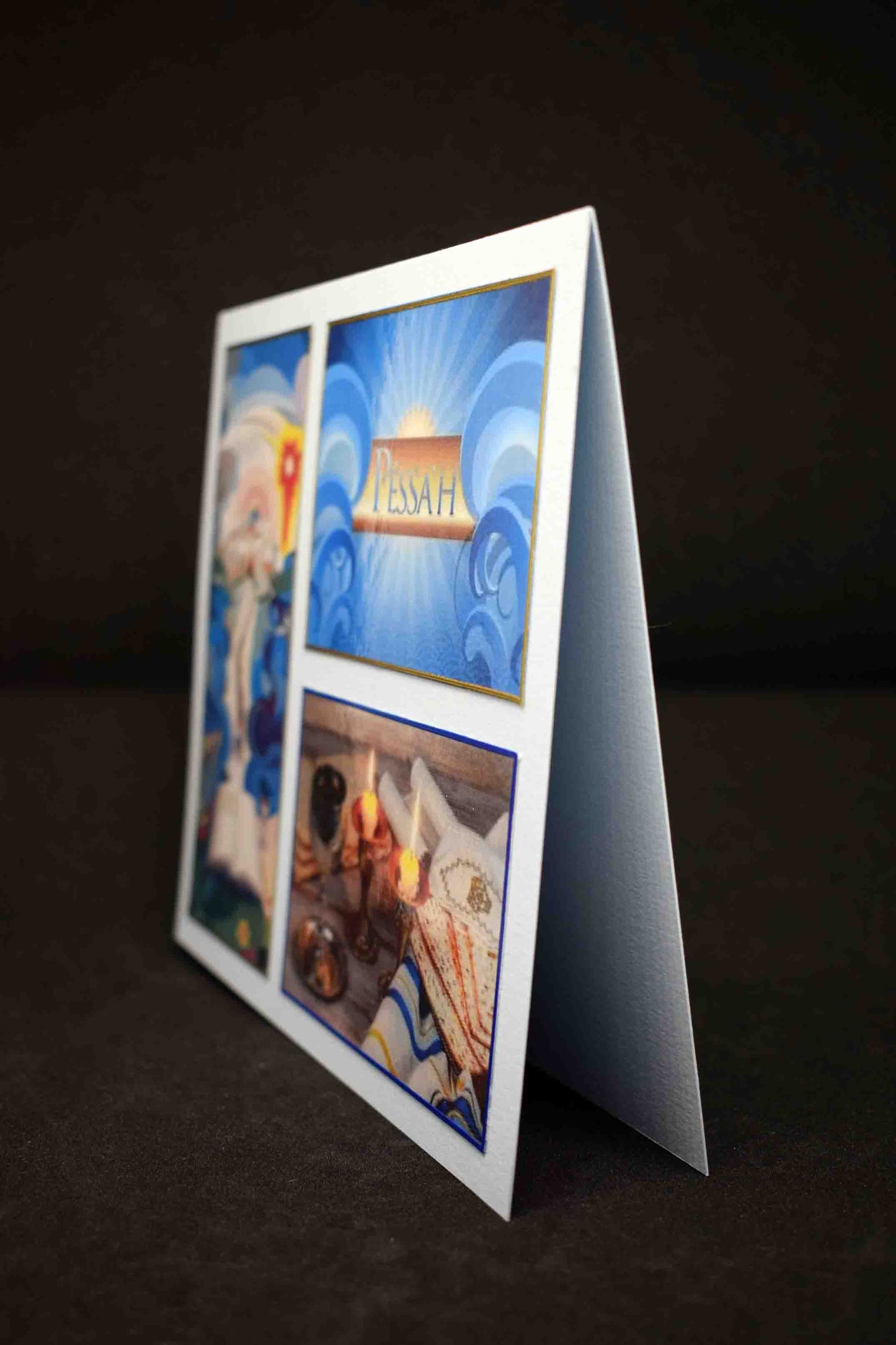 Carte pour fêtes juives, Pessa'h, aux 3 photos