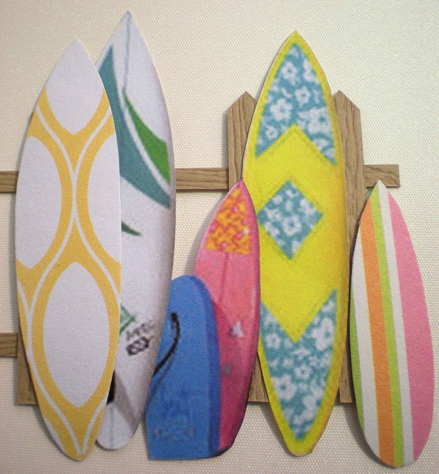 Carte fête des pères en relief " tee shirt surfs"