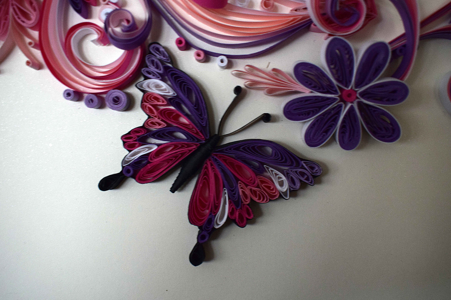 Tableau prénom personnalisé enfant – décoration murale quilling (fait main)