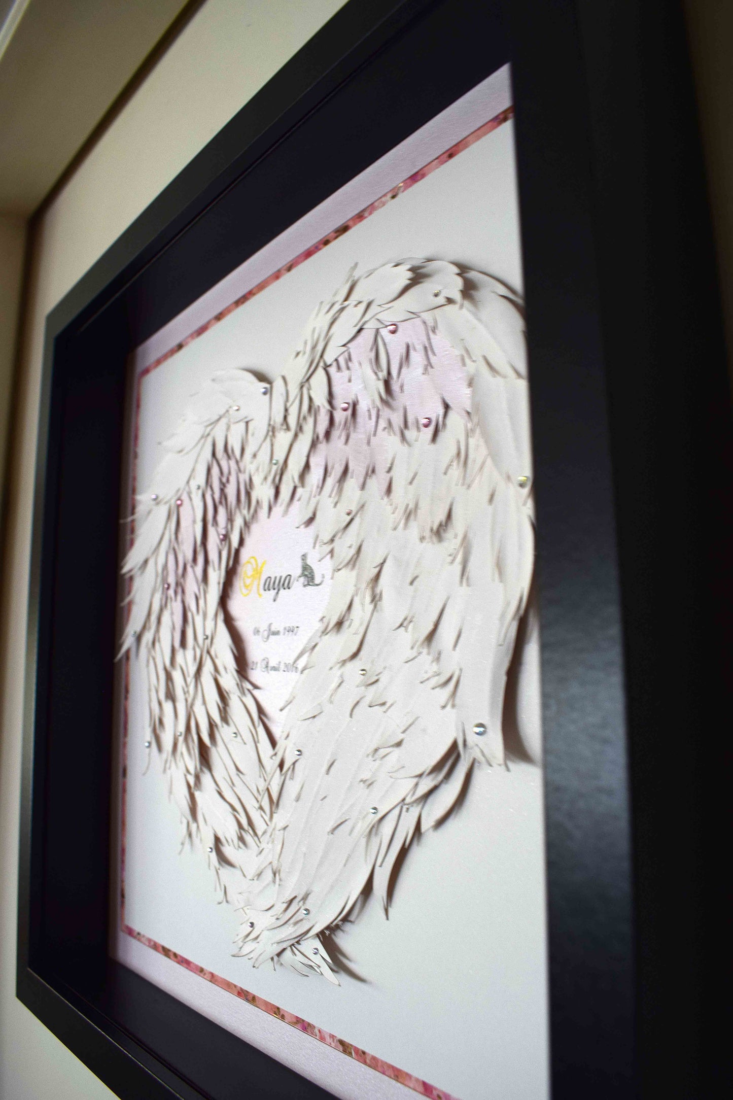 Tableau souvenir ange gardien personnalisé – hommage animal ou être cher