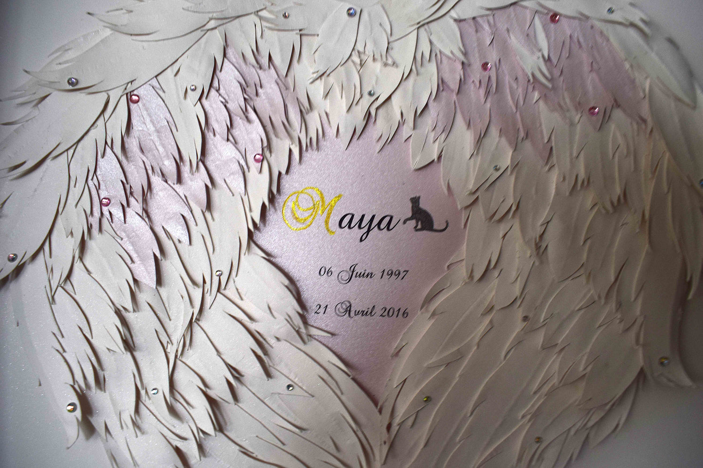 Tableau souvenir ange gardien personnalisé – hommage animal ou être cher