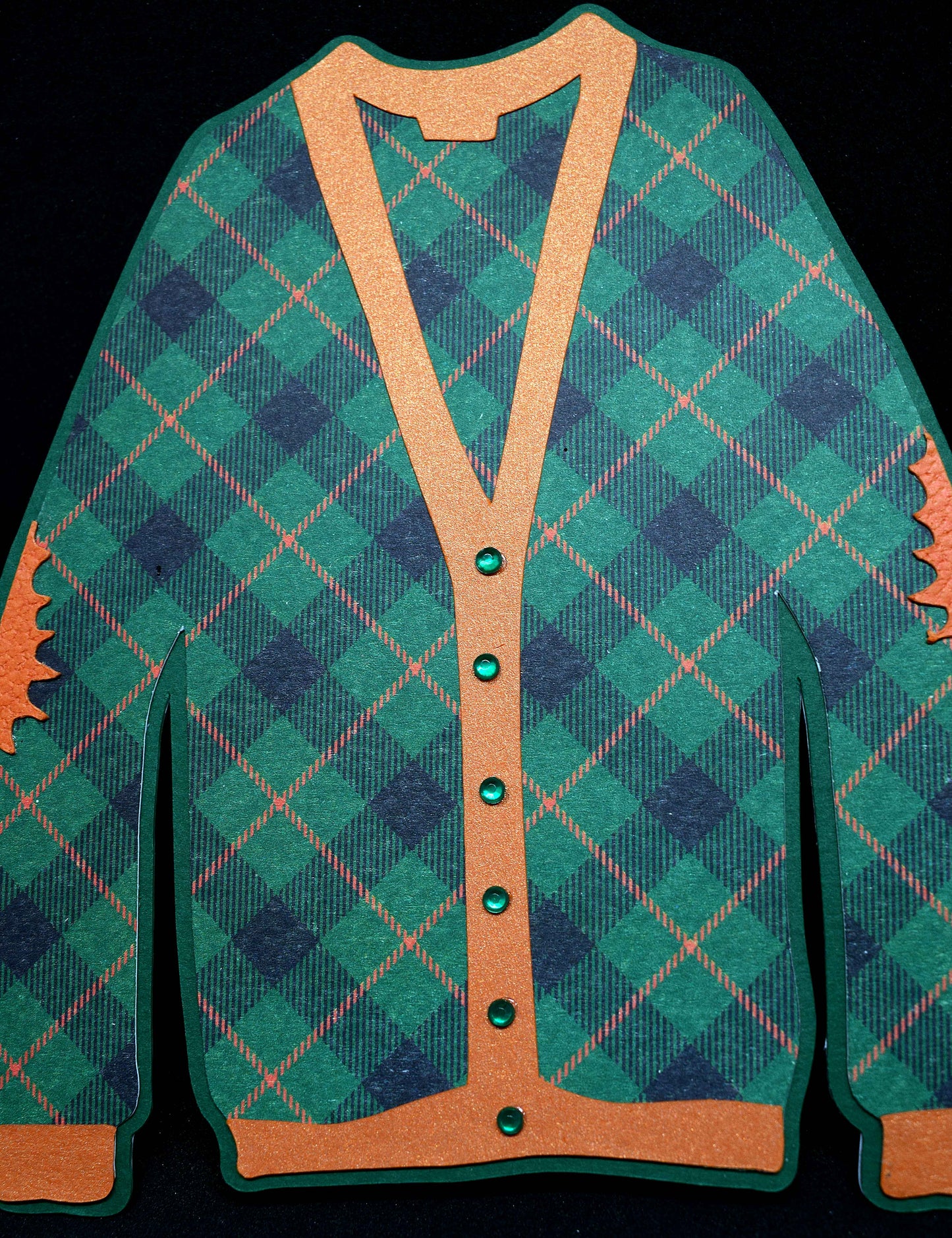 Carte d'anniversaire homme Cardigan à rayures - Carte originale et personnalisable