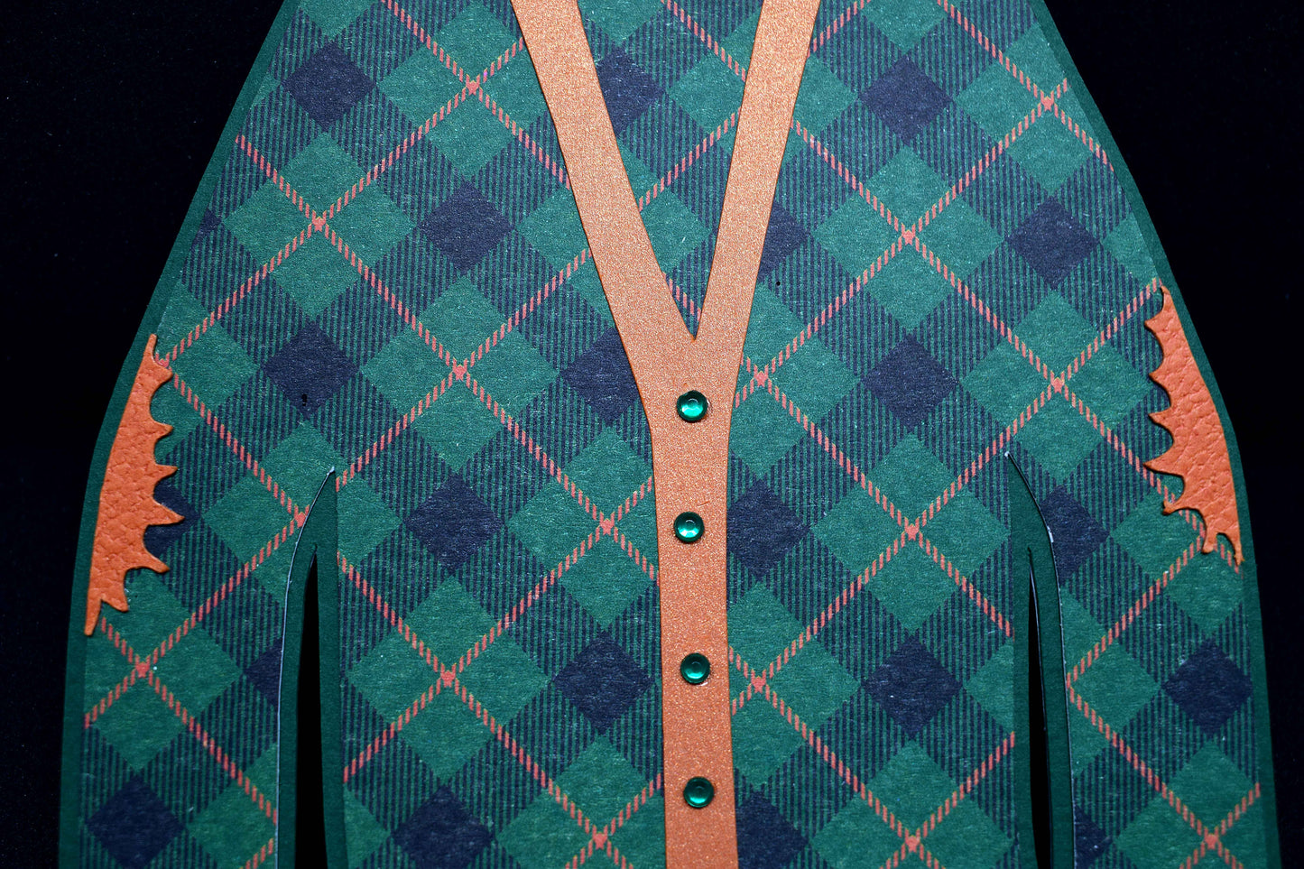 Carte d'anniversaire homme Cardigan à rayures - Carte originale et personnalisable