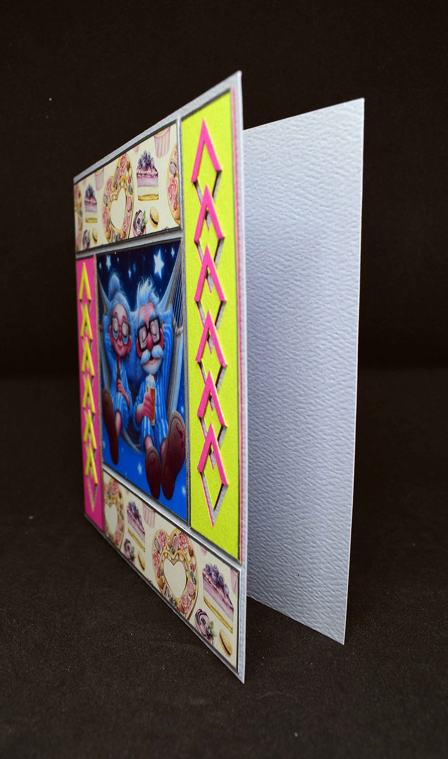 Carte d'anniversaire personnes âgées - Carte aux formes géométriques originale et unique