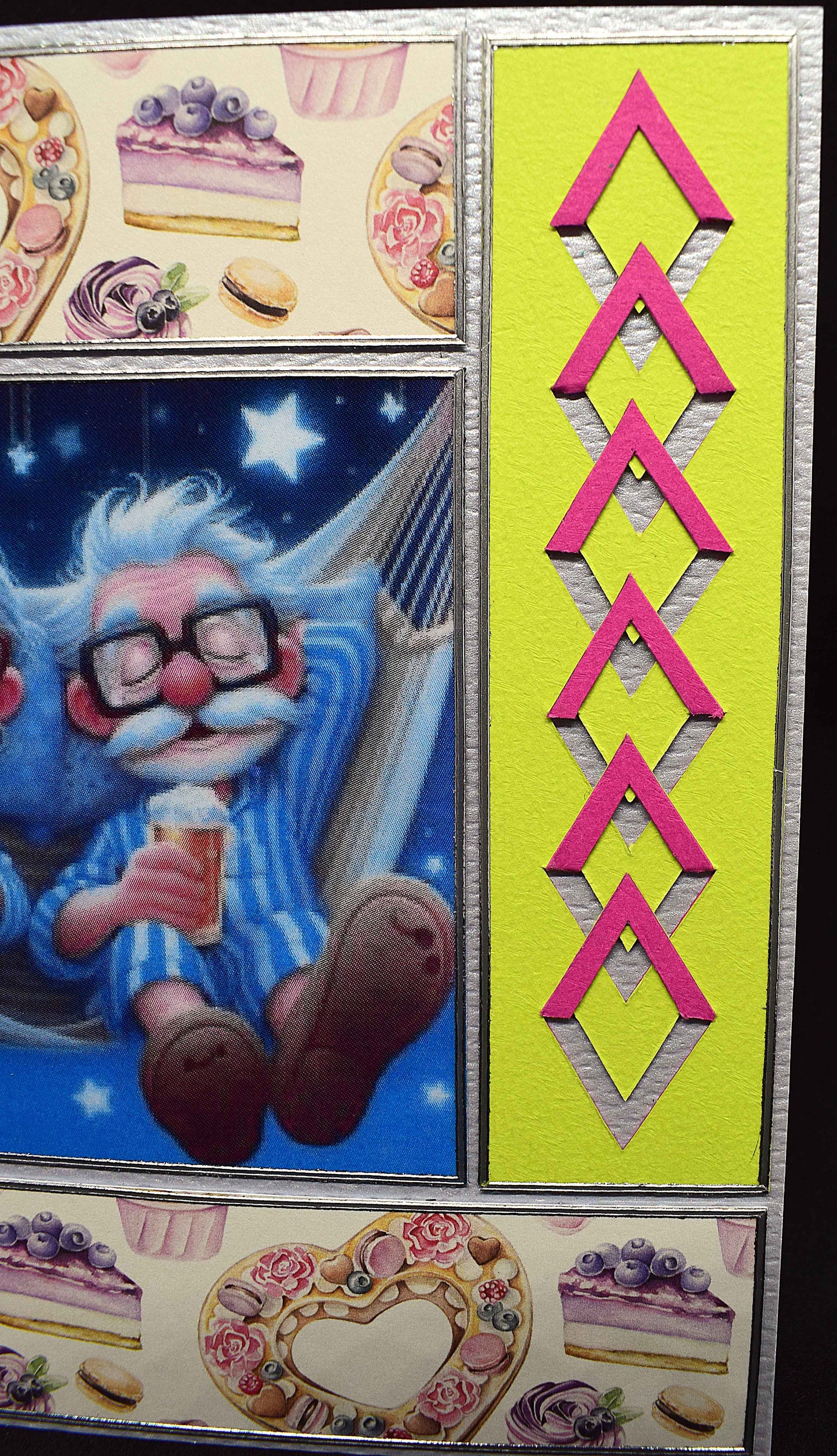 Carte d'anniversaire personnes âgées - Carte aux formes géométriques originale et unique