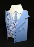 Carte pour anniversaire homme motif veste, gilet, chemise et cravate