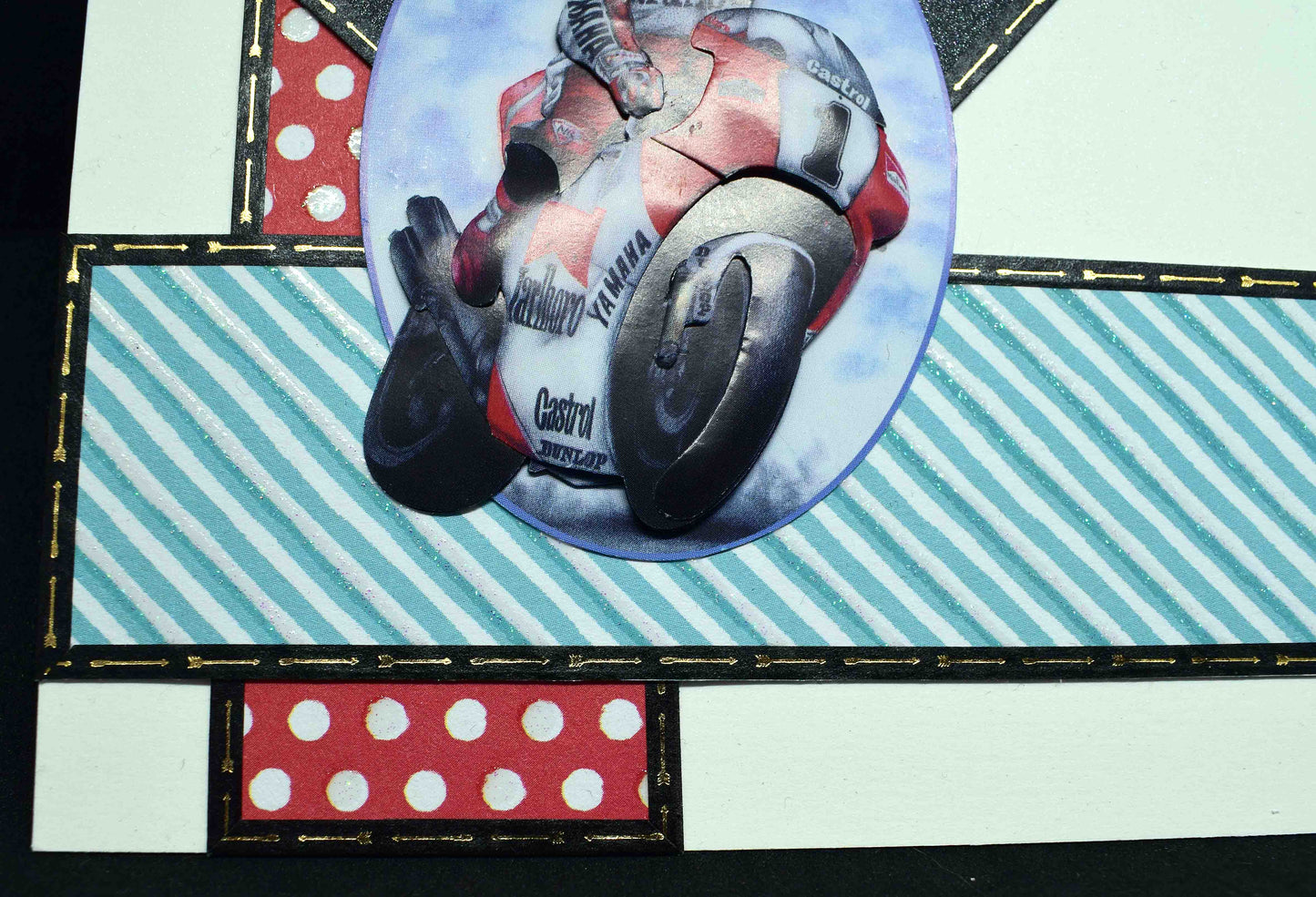 Carte d'anniversaire homme motard - Carte artisanale personnalisable