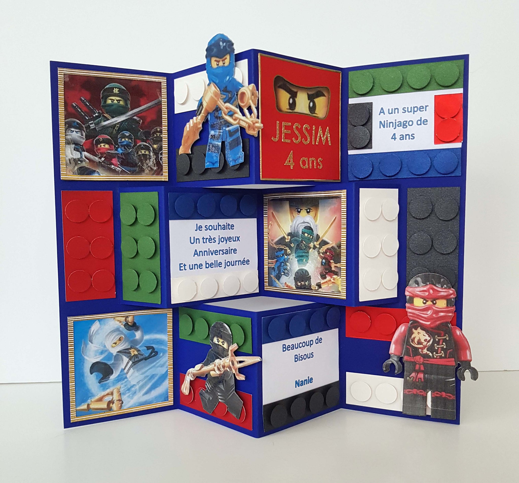 Carte d'anniversaire motif Ninjago lego – Cartes and co