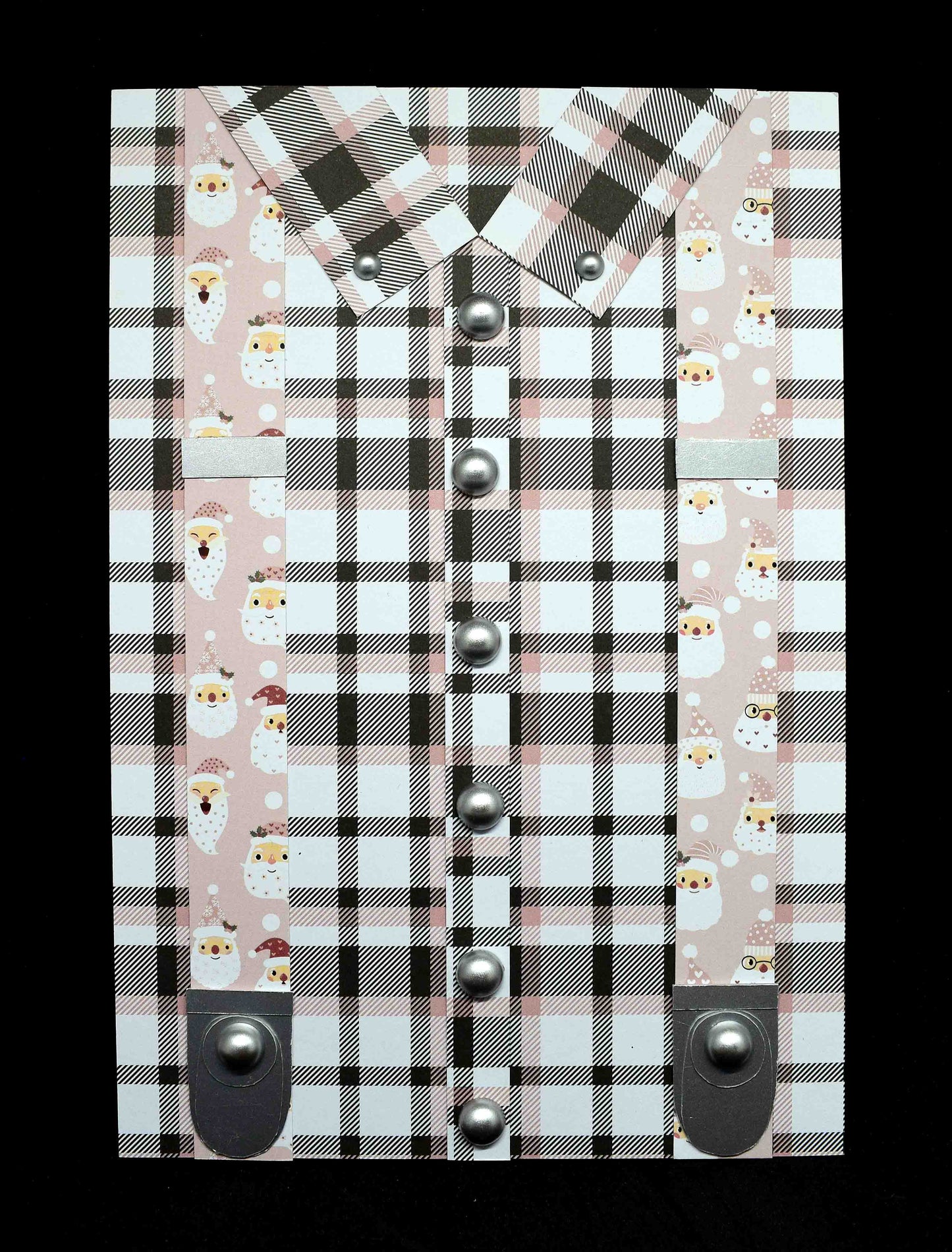 Carte d'anniversaire homme Chemise et bretelles - Carte artisanale personnalisable