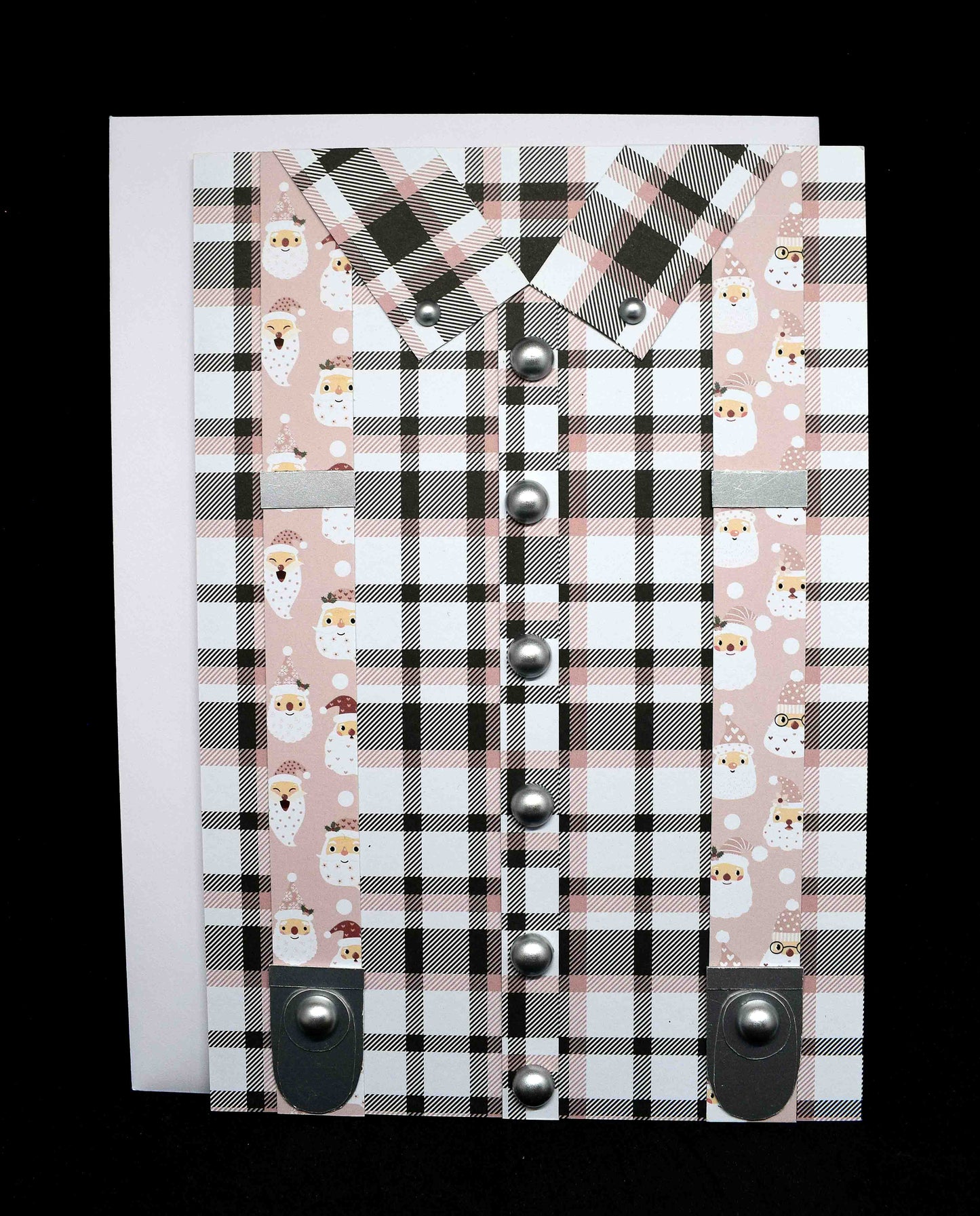 Carte d'anniversaire homme Chemise et bretelles - Carte artisanale personnalisable