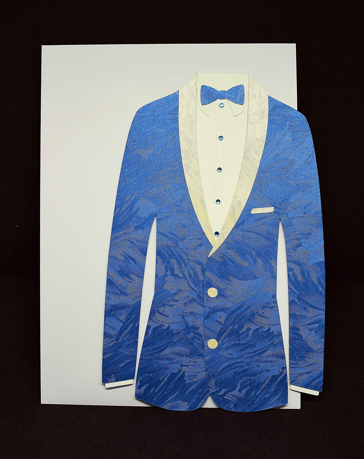 Carte d'anniversaire homme Costume nœud papillon - Carte chevalet personnalisable