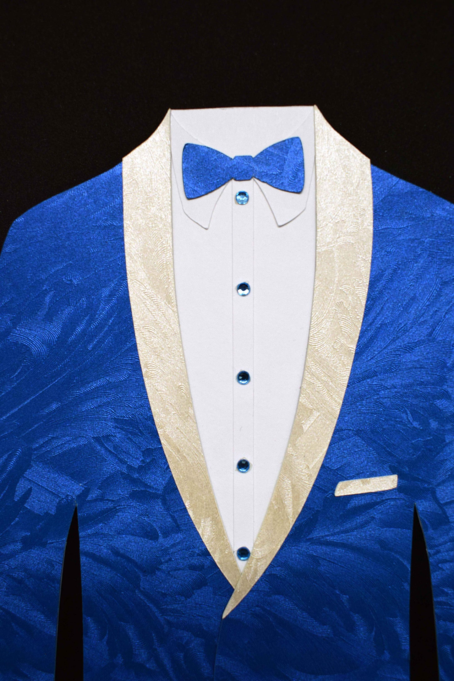 Carte d'anniversaire homme Costume nœud papillon - Carte chevalet personnalisable