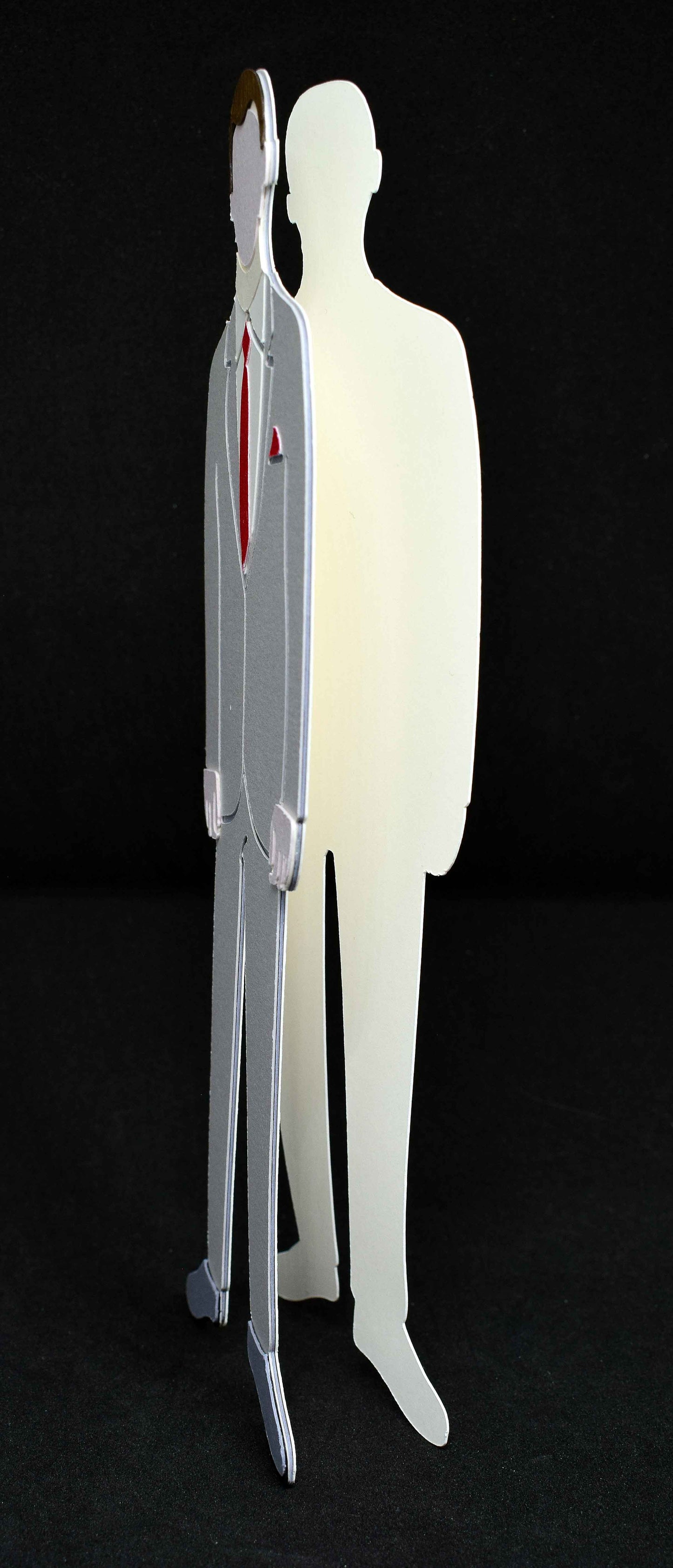 Carte d'anniversaire homme - carte en forme de costume avec cravate - création personnalisable