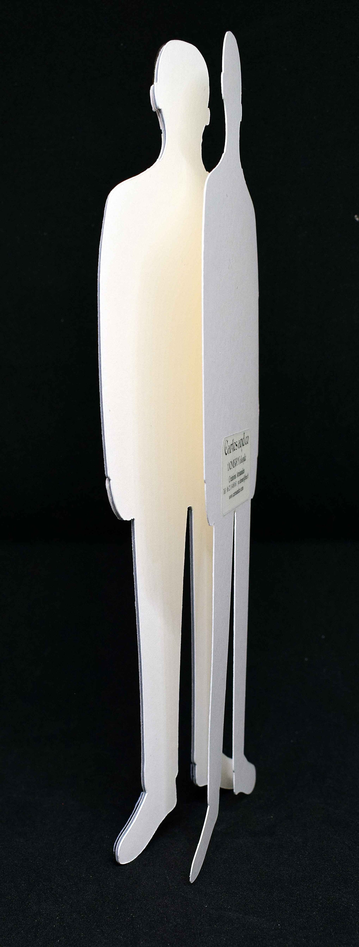 Carte d'anniversaire homme - carte en forme de costume avec cravate - création personnalisable