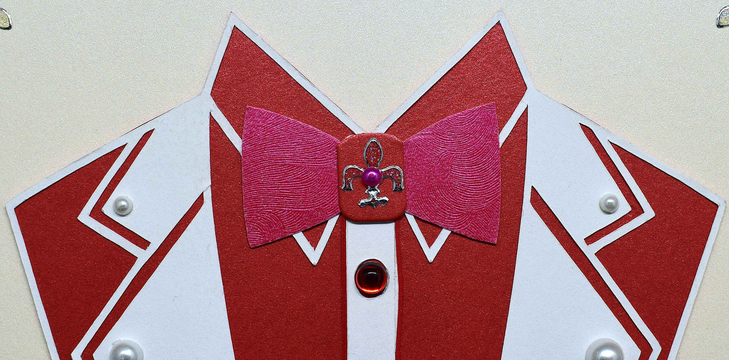 Carte d'anniversaire homme  3D - Carte en forme de chemise et nœud papillon - création personnalisable