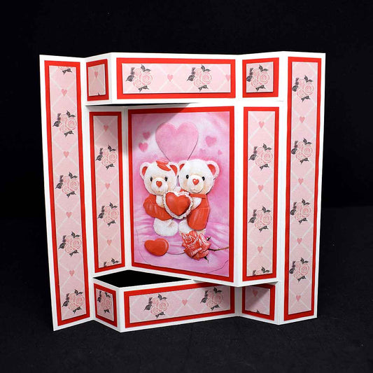 Carte pour la saint valentin pop up motif en 3D ours amoureux