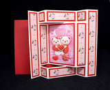 Carte pour la saint valentin pop up motif en 3D ours amoureux
