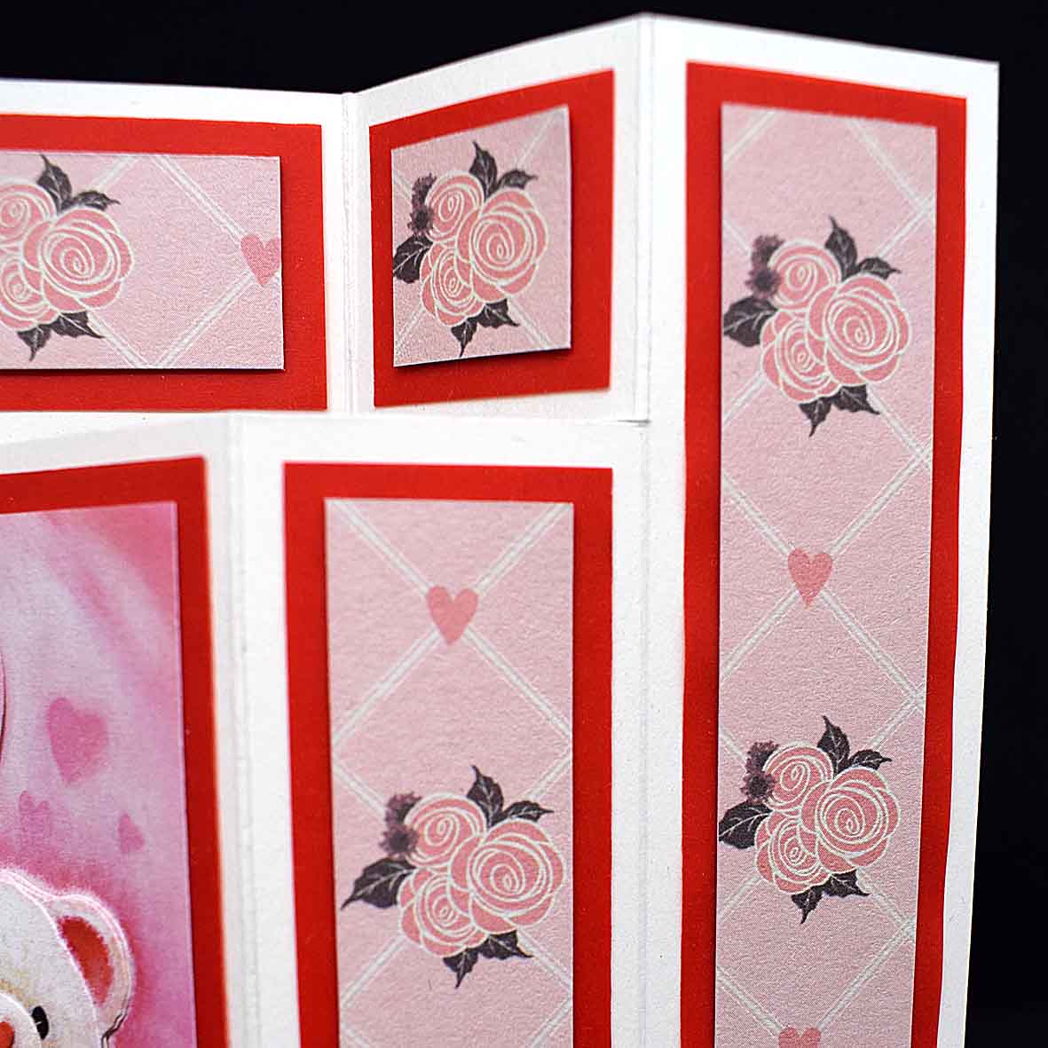 Carte pour la saint valentin pop up motif en 3D ours amoureux