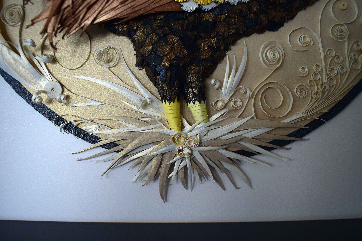 Tableau coq en papier 3D – sculpture murale animalière fait main – pièce unique artisanale