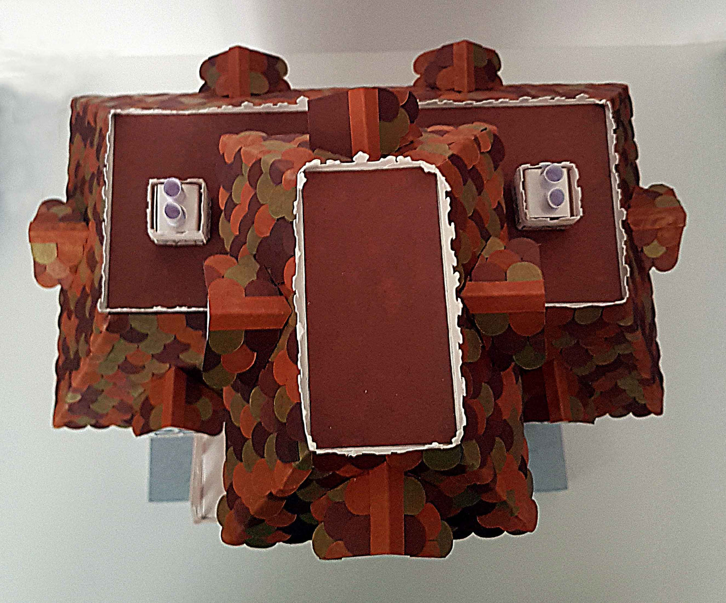 Boîte surprise Noël lumineuse – Manoir en papier 3D fait main – décoration féerique