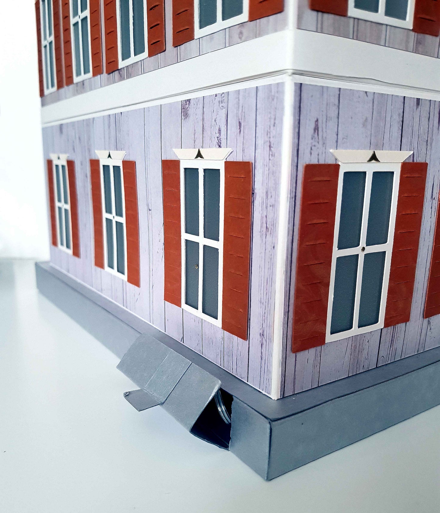 Boîte surprise Noël lumineuse – Manoir en papier 3D fait main – décoration féerique