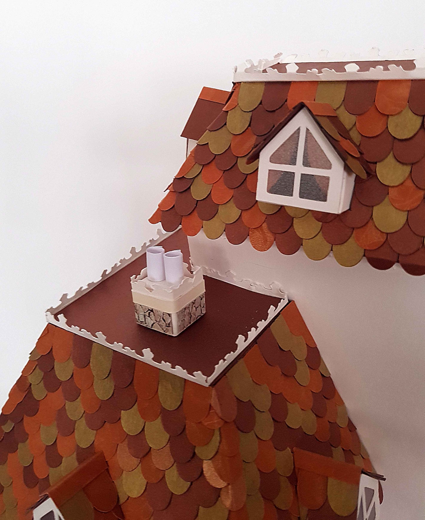 Boîte surprise Noël lumineuse – Manoir en papier 3D fait main – décoration féerique