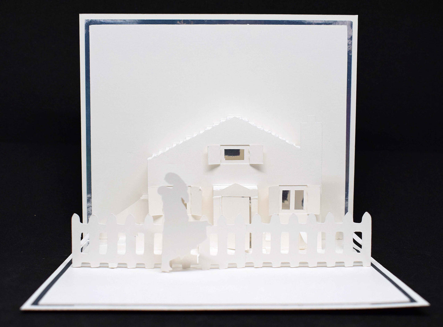 Carte pop up maison et couple - carte de voeux originale - Carte artisanale personnalisable