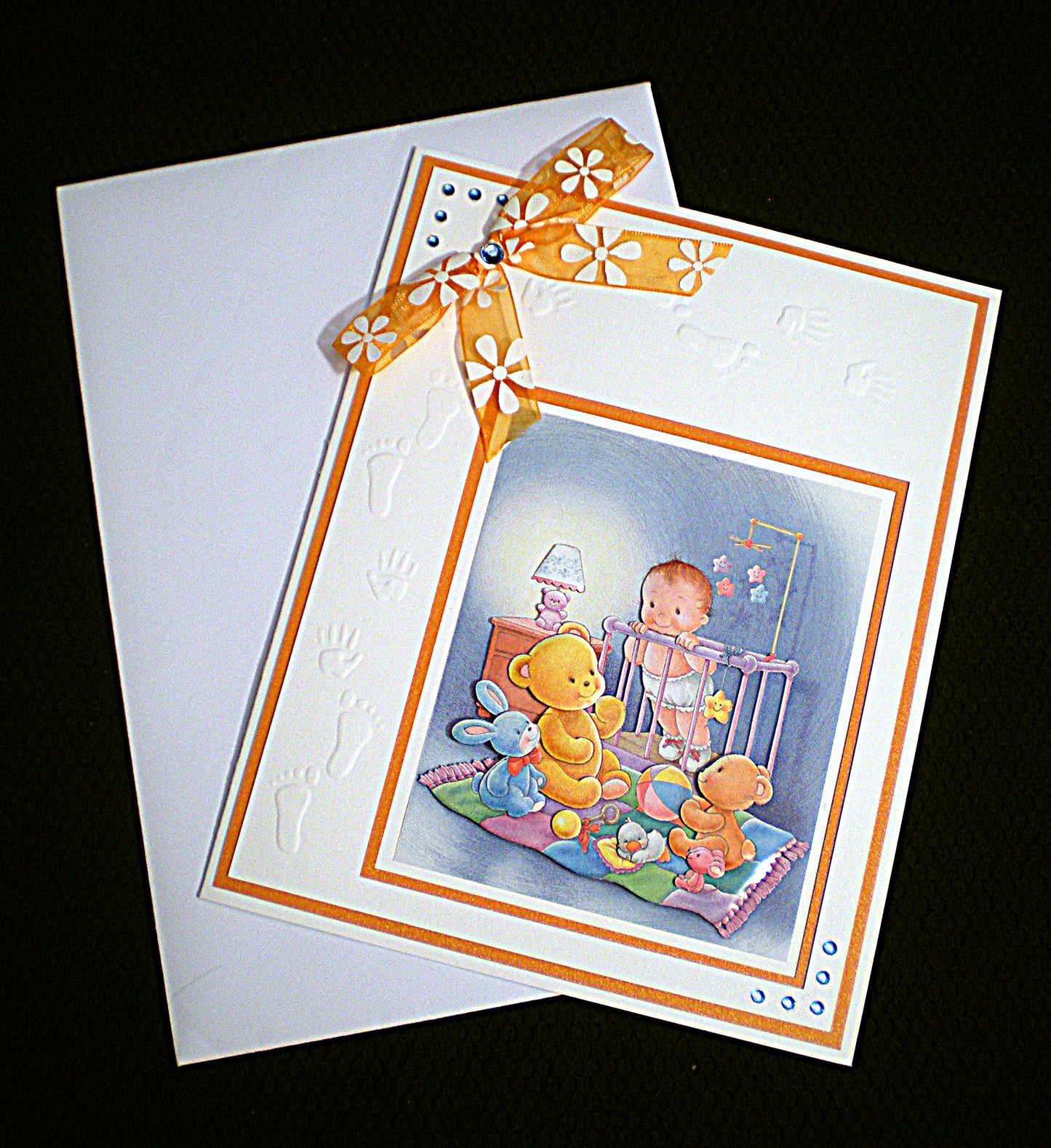 Carte de naissance - Carte bébé 3D faite main