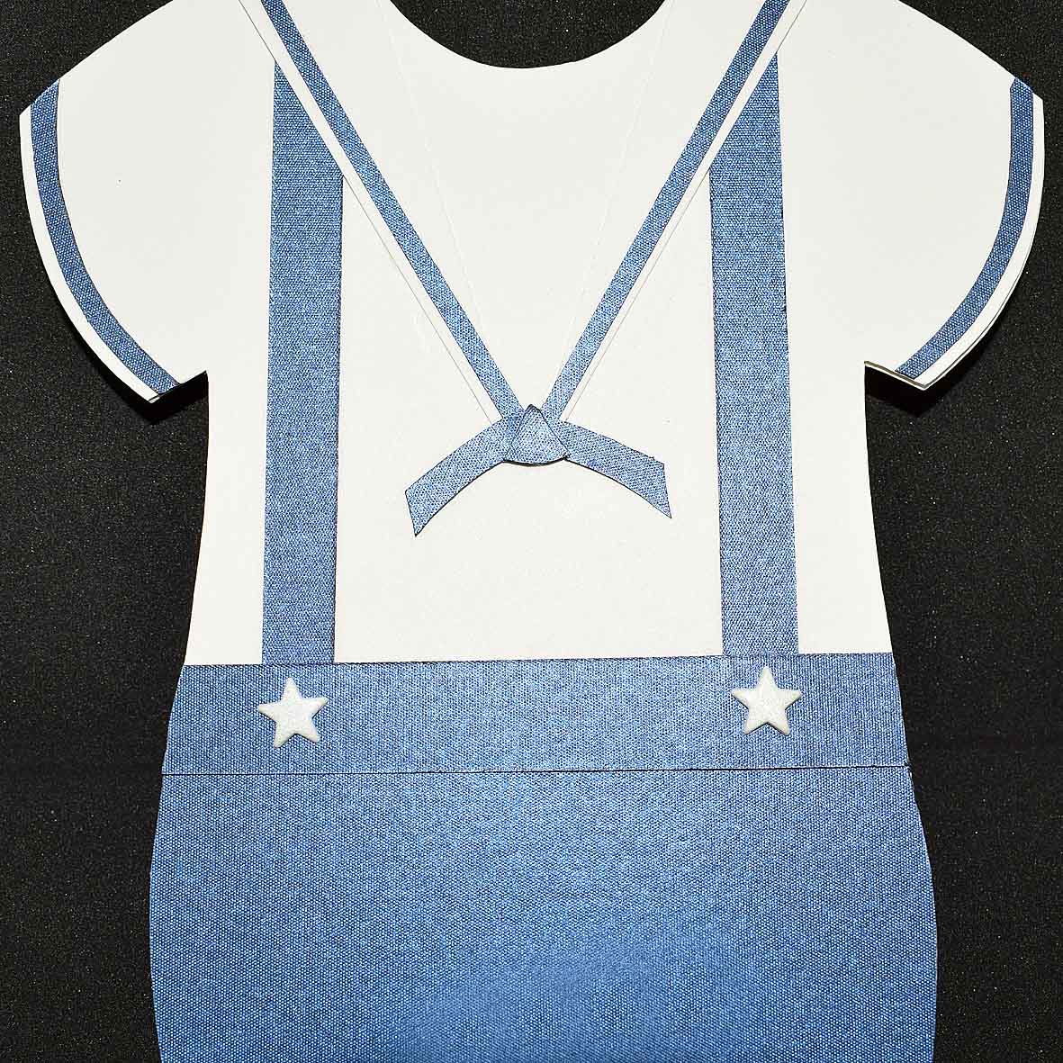 carte de naissance, body blanc et bleu