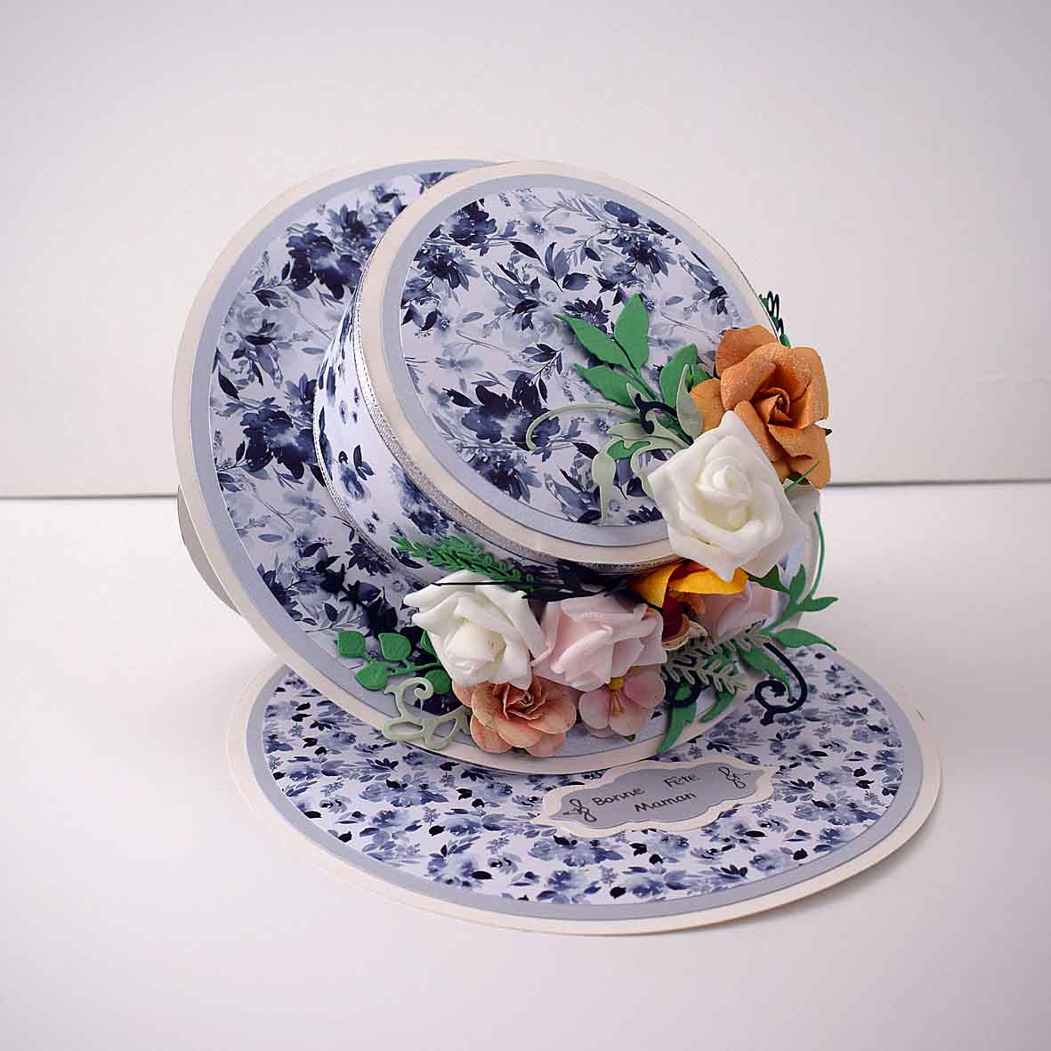 Boite à chapeau, chapeau boite surprise aux fleurs