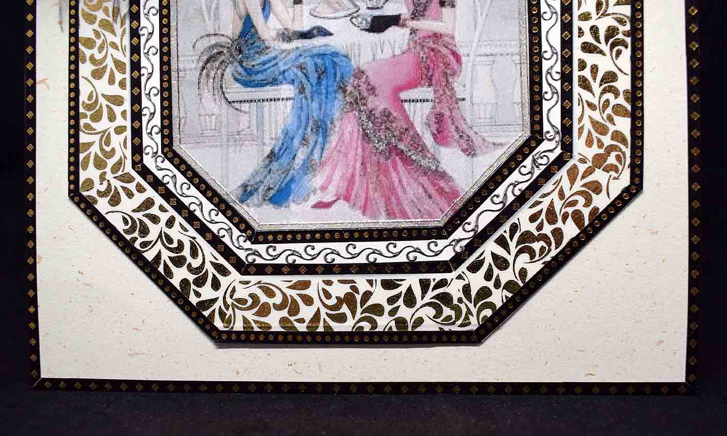 Carte Art Déco femmes 3D – carte élégante style années 20 – création artisanale unique