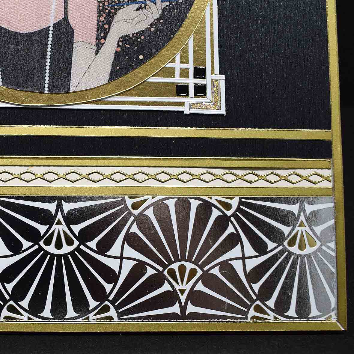 Carte Art Déco femme 3D – carte formes géométriques style années 20 – création artisanale unique