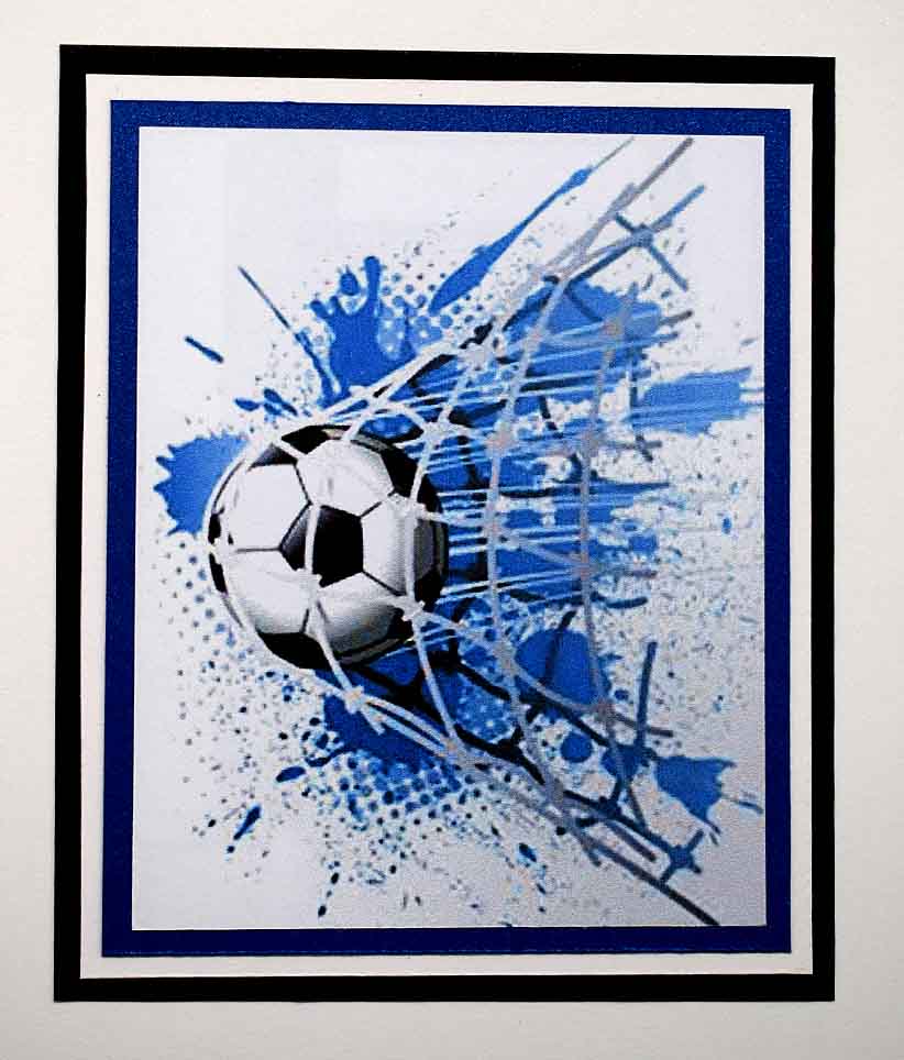 Carte pour diverses occasions , ballon dans cage des buts