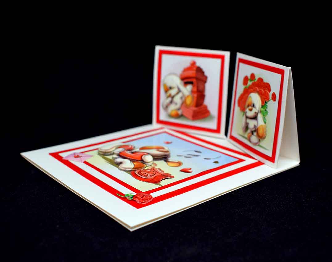 Carte pour Saint Valentin , Mylo amoureux en 3D