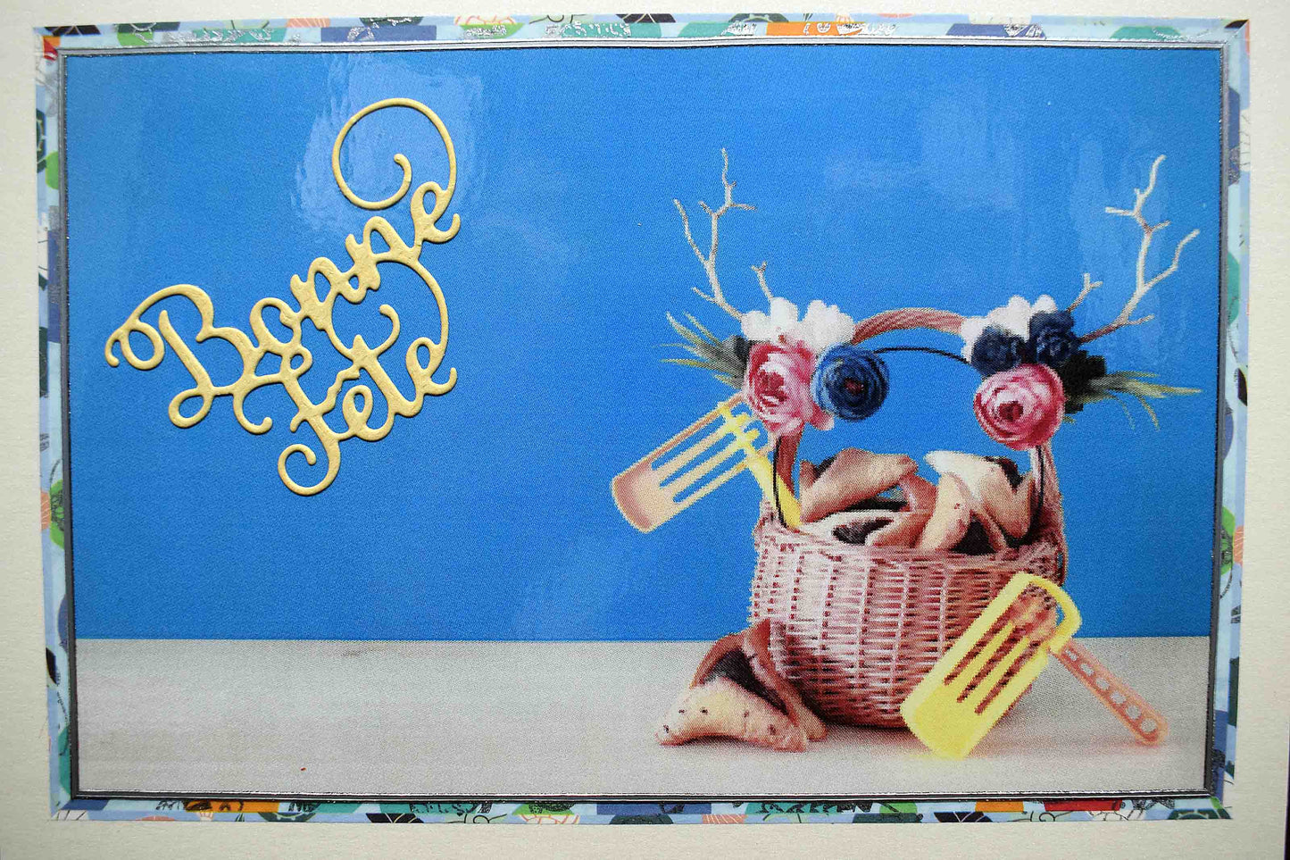 Carte  de Pourim 3D – carte artisanale personnalisable fête juive