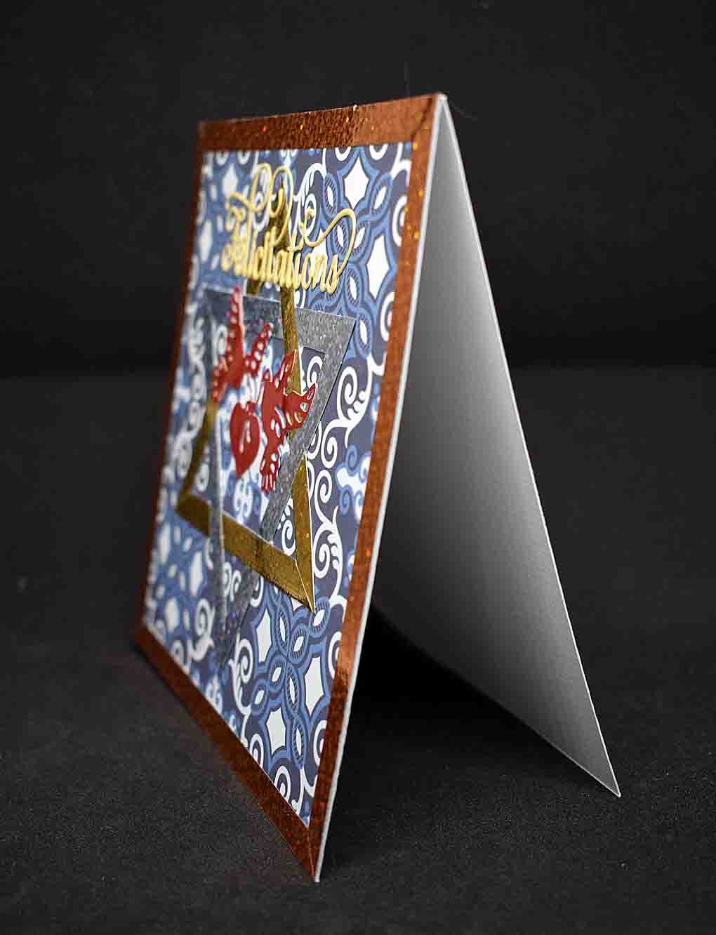 Carte  de Bar Mitz Vah 3D colombes -  carte artisanale personnalisable fête juive