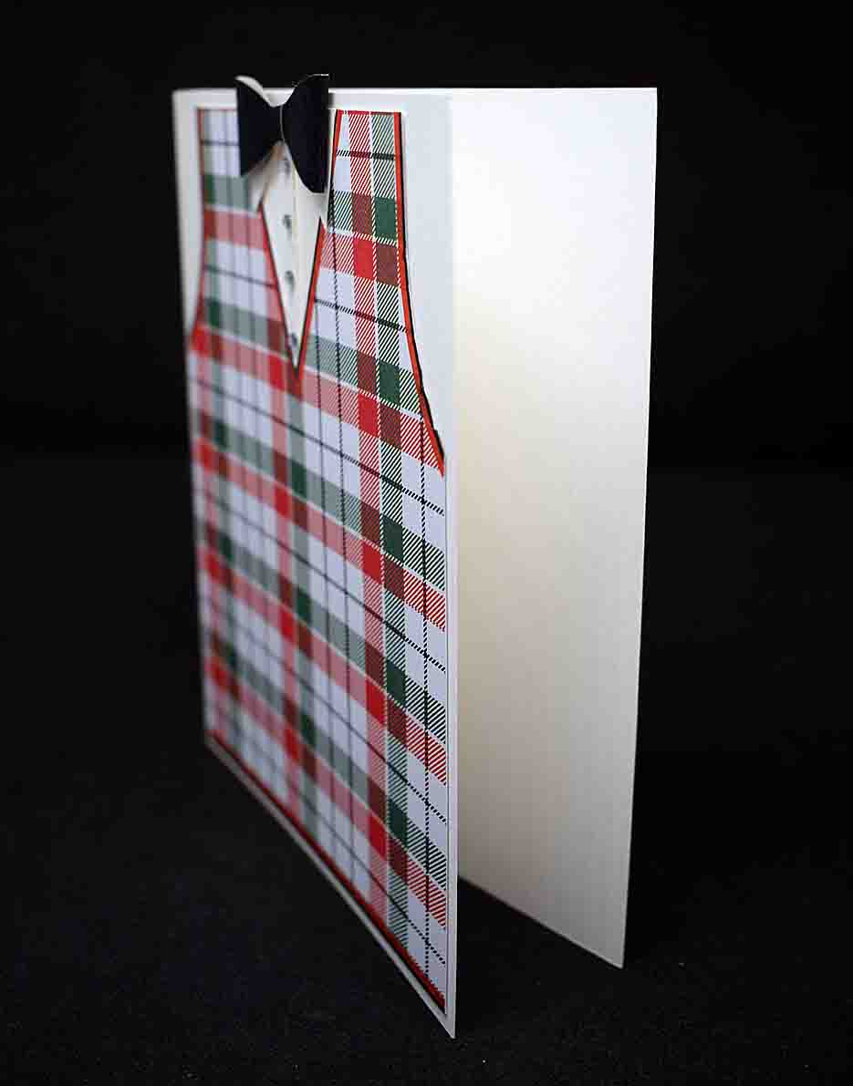 Carte d'anniversaire homme Chemise et pull - Carte artisanale personnalisable