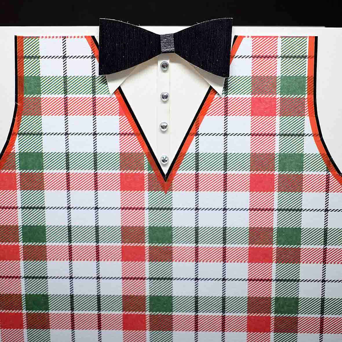 Carte d'anniversaire homme Chemise et pull - Carte artisanale personnalisable