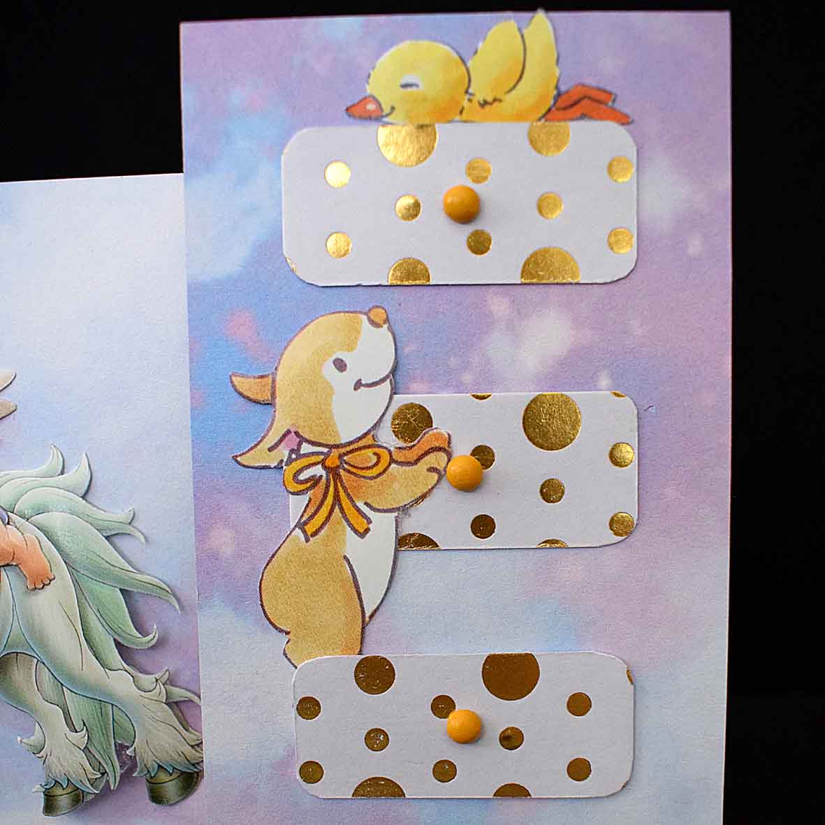 Carte de Naissance en forme de chevalet à la licorne - Carte bébé 3D faite main