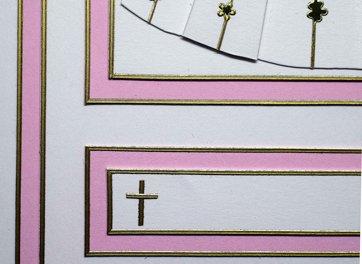 Carte de communion fille en relief 3D – Carte bébé personnalisable – Création artisanale