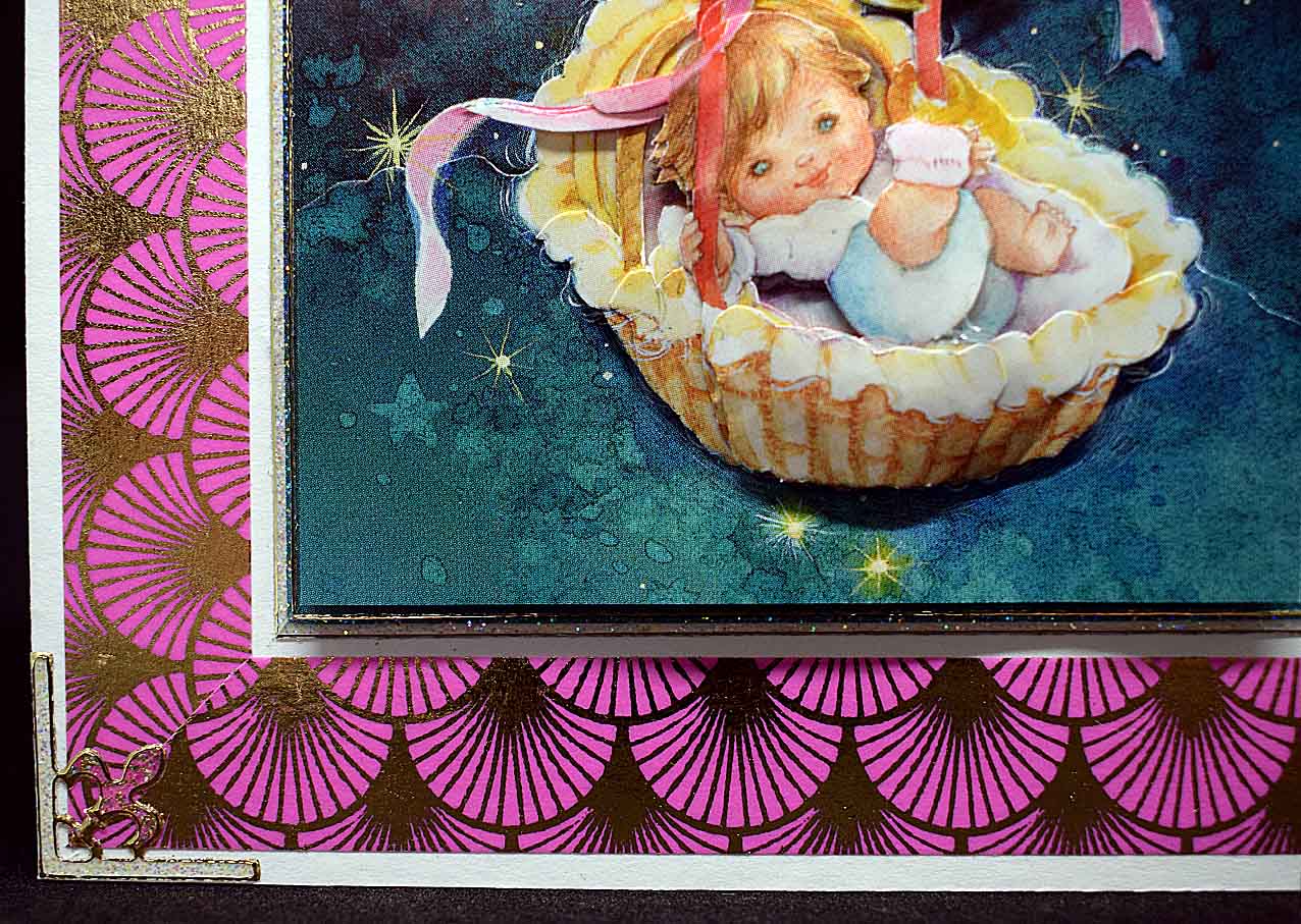 Carte de naissance petite fille -  Carte bébé 3D faite main